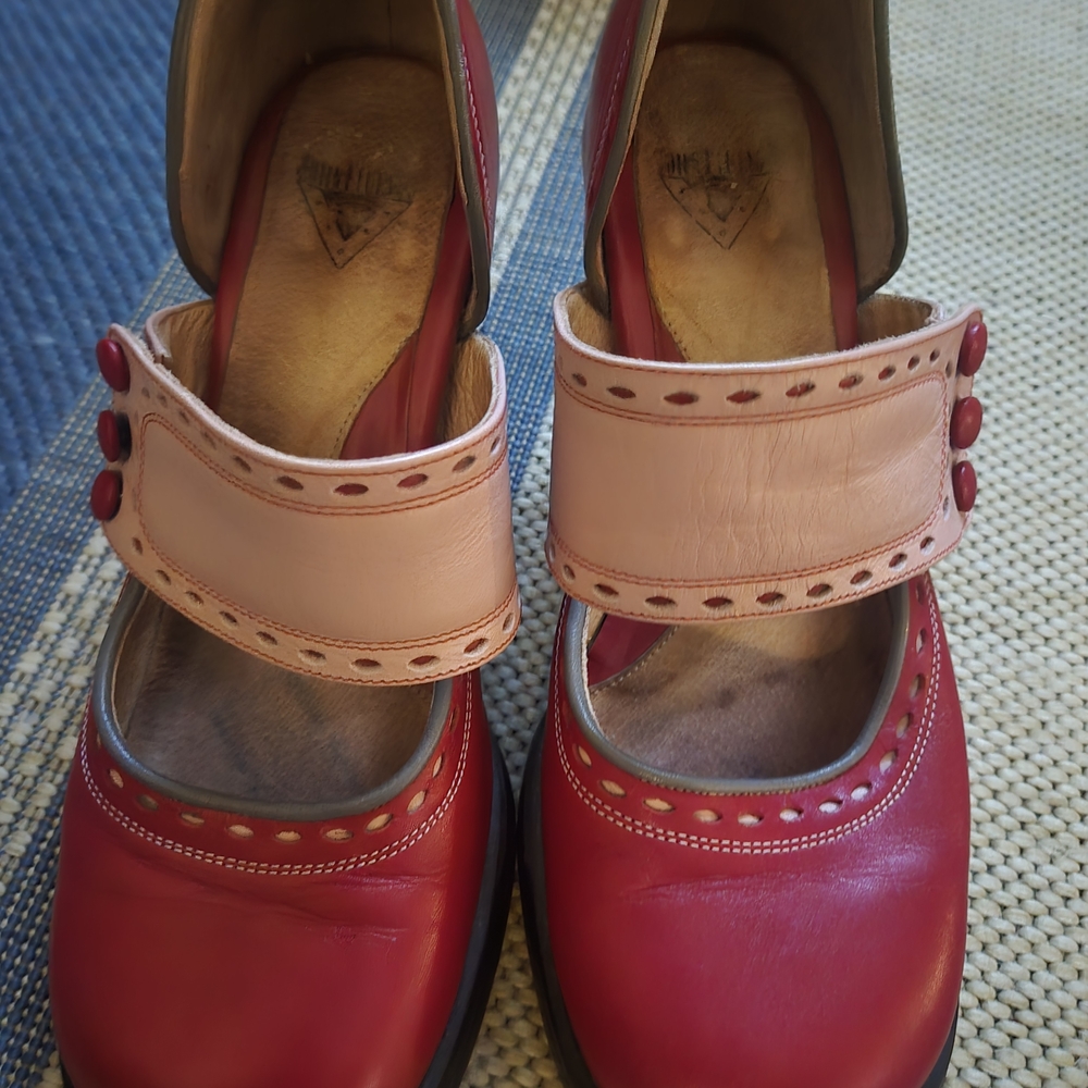 John Fluevog Minis Stylish Red and Pink Women's Shoes
